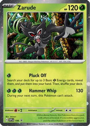 Zarude - 199 (Cosmos Holo) (199) Holofoil [Promos: SV Promo Cards] Pokemon Single Pokémon