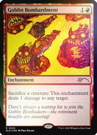 Goblin Bombardment (2024) (Rainbow Foil) (SLD-2024) [Secret Lair] Drop Series Foil MTG Single Wizards of the Coast
