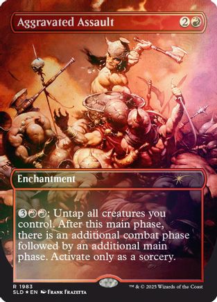 Aggravated Assault (1983) (Rainbow Foil) (SLD-1983) [Secret Lair] Drop Series Foil MTG Single Wizards of the Coast