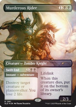Murderous Rider (1981) (Rainbow Foil) (SLD-1981) [Secret Lair] Drop Series Foil MTG Single Wizards of the Coast