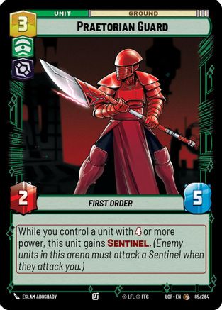Praetorian Guard (085/264) [Legends of the Force] Star Wars: Unlimited Single Disney