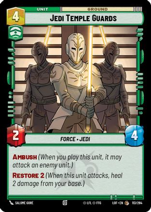 Jedi Temple Guards (113/264) [Legends of the Force] Star Wars: Unlimited Single Disney