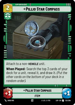 Pillio Star Compass (122/264) [Legends of the Force] Star Wars: Unlimited Single Disney