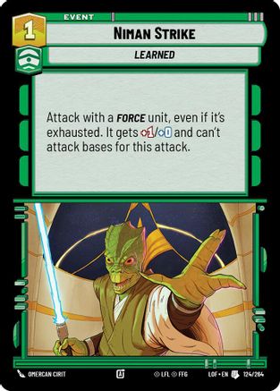 Niman Strike (124/264) [Legends of the Force] Star Wars: Unlimited Single Disney