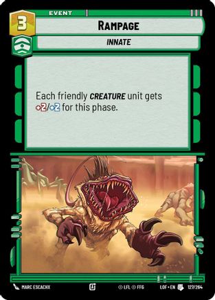 Rampage (127/264) [Legends of the Force] Star Wars: Unlimited Single Disney
