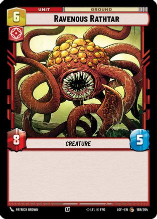 Ravenous Rathtar (168/264) [Legends of the Force] Star Wars: Unlimited Single Disney
