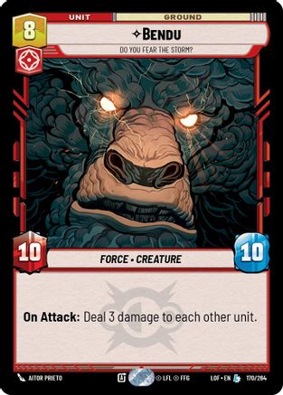 Bendu - Do You Fear the Storm? (170/264) [Legends of the Force] Star Wars: Unlimited Single Disney