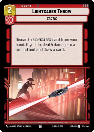 Lightsaber Throw (176/264) [Legends of the Force] Star Wars: Unlimited Single Disney