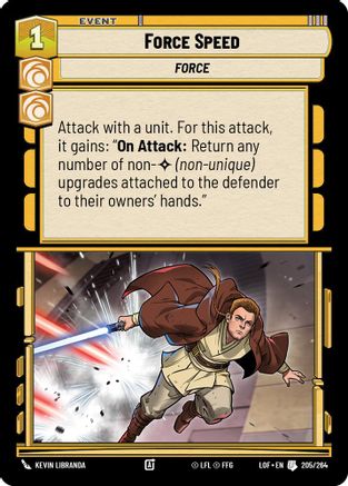 Force Speed (205/264) [Legends of the Force] Star Wars: Unlimited Single Disney
