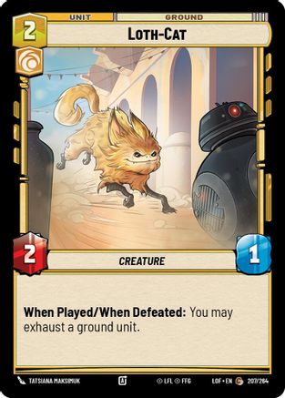 Loth-Cat (207/264) [Legends of the Force] Star Wars: Unlimited Single Disney