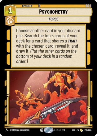 Psychometry (219/264) [Legends of the Force] Star Wars: Unlimited Single Disney