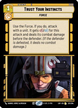 Trust Your Instincts (221/264) [Legends of the Force] Star Wars: Unlimited Single Disney