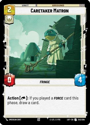 Caretaker Matron (243/264) [Legends of the Force] Star Wars: Unlimited Single Disney