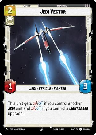 Jedi Vector (244/264) [Legends of the Force] Star Wars: Unlimited Single Disney