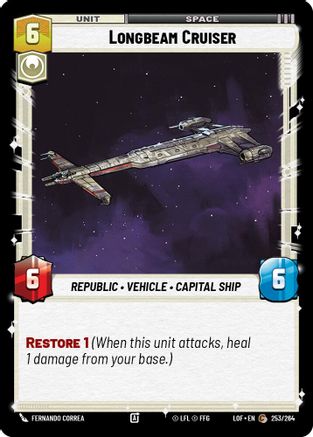Longbeam Cruiser (253/264) [Legends of the Force] Star Wars: Unlimited Single Disney
