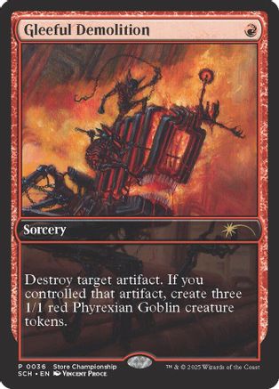 Gleeful Demolition (GAME-036) [Misc] Game Day & Store Championship Promos MTG Single Wizards of the Coast