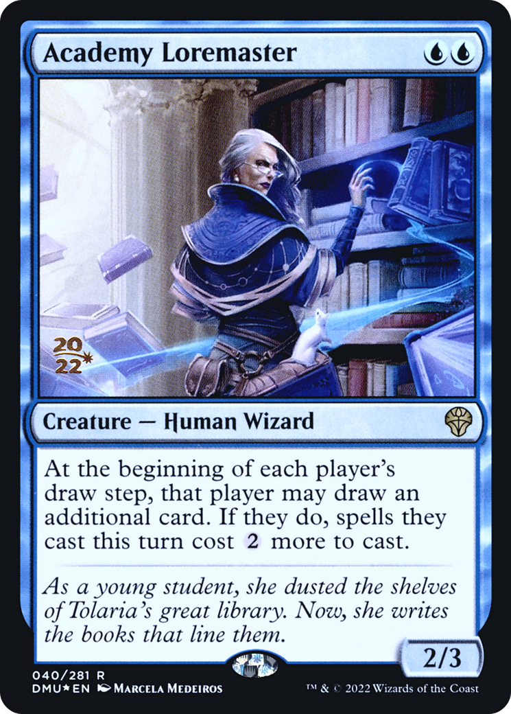 Academy Loremaster [Dominaria United Prerelease Promos] MTG Single Magic: The Gathering