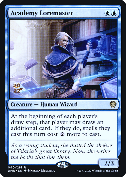 Academy Loremaster [Dominaria United Prerelease Promos] MTG Single Magic: The Gathering