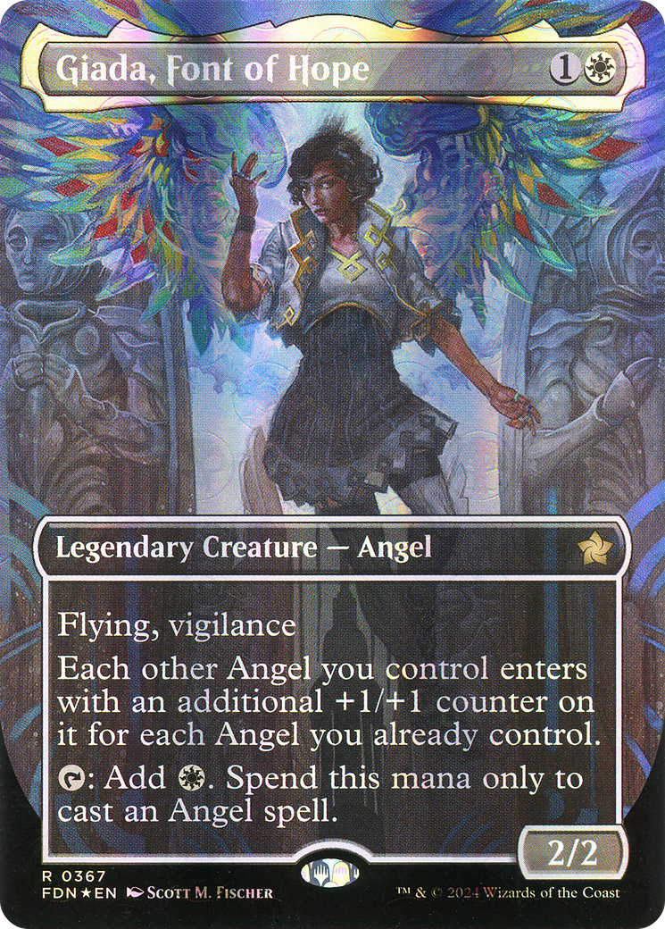 Giada, Font of Hope (Mana Foil) (FDN-367) [Foundations] (Borderless) Foil MTG Single Wizards of the Coast