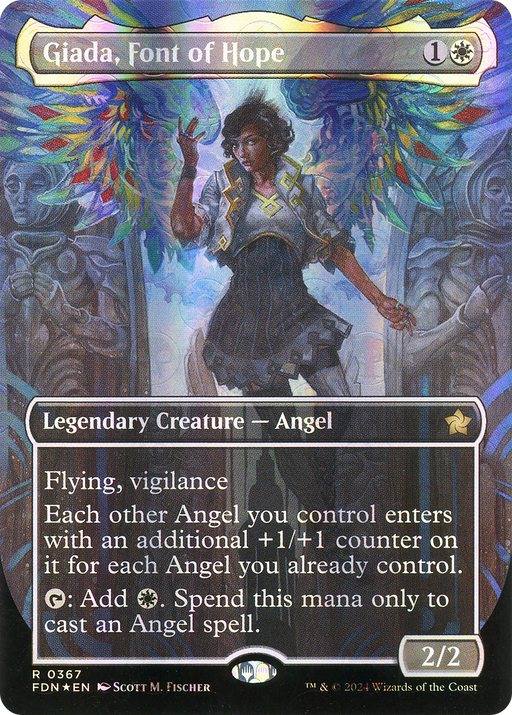 Giada, Font of Hope (Mana Foil) (FDN-367) [Foundations] (Borderless) Foil MTG Single Wizards of the Coast