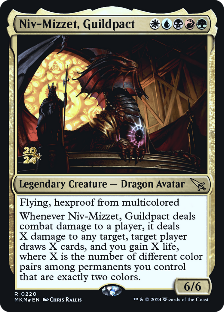 Niv-Mizzet, Guildpact (PRE-220) [Murders at Karlov Manor Promos] Foil MTG Single Wizards of the Coast