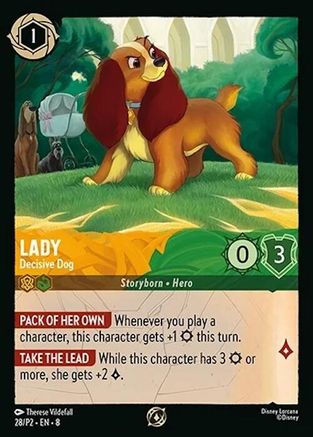 Lady - Decisive Dog (28/P2) [Disney Lorcana Promo Cards] Cold Foil Lorcana Single Disney