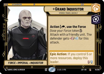 Grand Inquisitor - Stories Travel Quickly (014/264) [Legends of the Force] Star Wars: Unlimited Single Disney