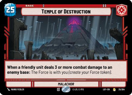 Temple of Destruction (025/264) [Legends of the Force] Star Wars: Unlimited Single Disney