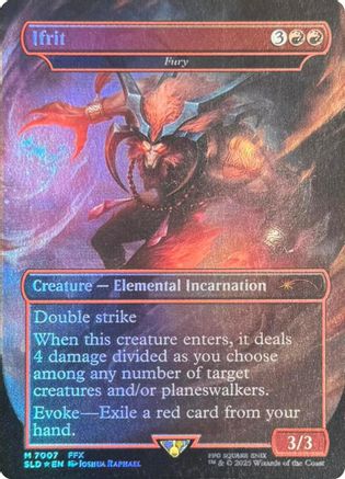 Ifrit - Fury (Rainbow Foil) (SLD-7007) [Secret Lair] Drop Series Foil MTG Single Wizards of the Coast
