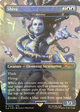 Shiva - Subtlety (Rainbow Foil) (SLD-7005) [Secret Lair] Drop Series Foil MTG Single Wizards of the Coast