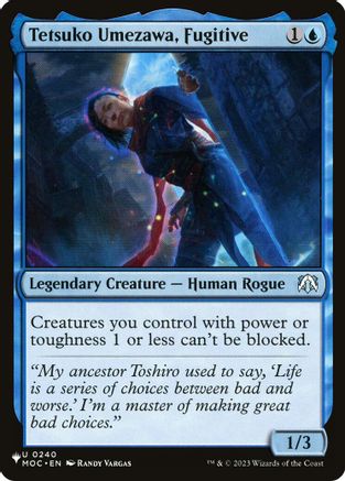 Tetsuko Umezawa, Fugitive (MOC) (LIST-240) [Mystery Booster] The List Reprints MTG Single Wizards of the Coast