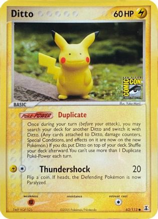 Ditto - 39/113 (SDCC Stamp) [Misc: Cards & Products] Pokemon Single Pokémon