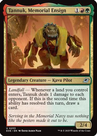 Tannuk, Memorial Ensign (EOE-233) [Edge of Eternities] MTG Single Wizards of the Coast