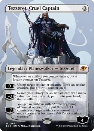 Tezzeret, Cruel Captain (Borderless) (EOE-287) [Edge of Eternities] Foil MTG Single Wizards of the Coast
