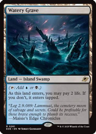Watery Grave (EOE-261) [Edge of Eternities] Foil MTG Single Wizards of the Coast