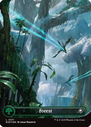 Forest (0371) (Borderless) (Galaxy Foil) (EOE-371) [Edge of Eternities] Foil MTG Single Wizards of the Coast