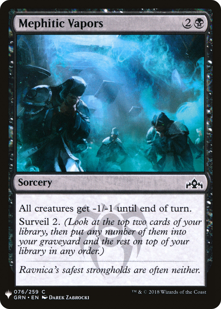 Mephitic Vapors (LIST-GRN-76) [Mystery Booster] The List MTG Single Wizards of the Coast