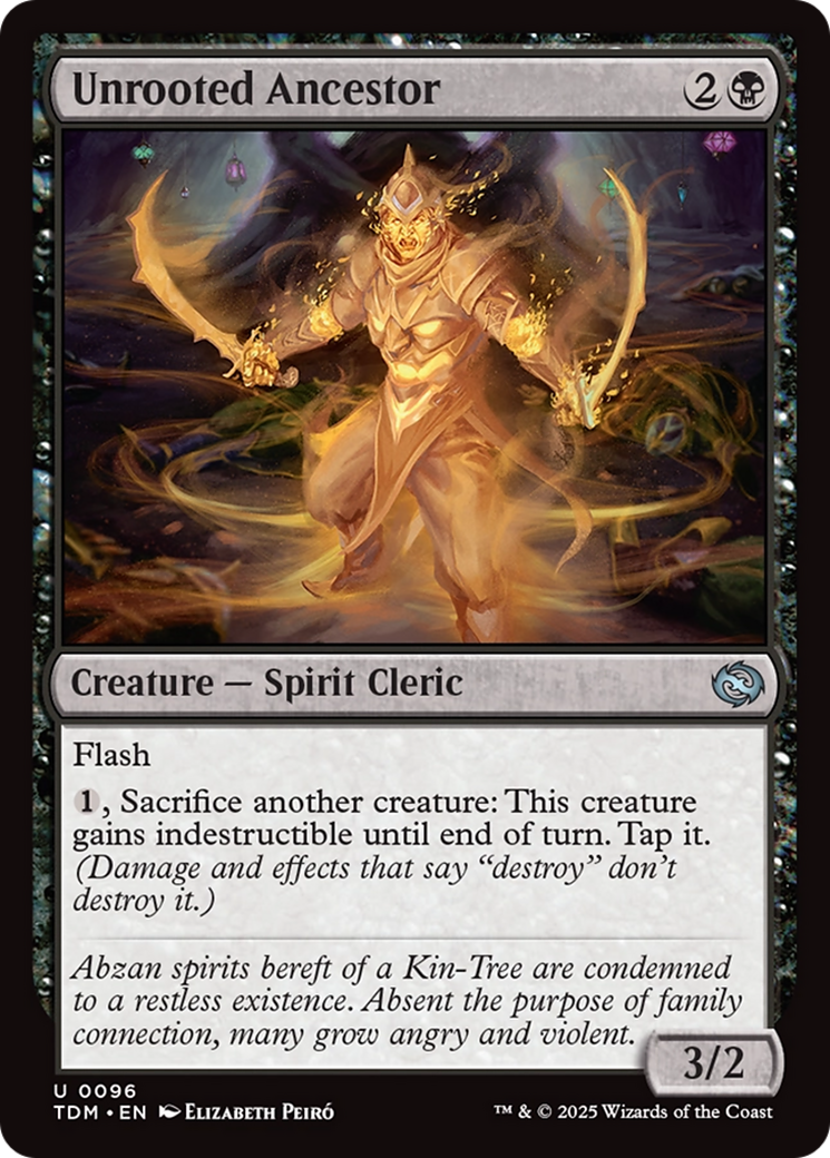 Unrooted Ancestor (TDM-096) [Tarkir: Dragonstorm] Foil MTG Single Wizards of the Coast