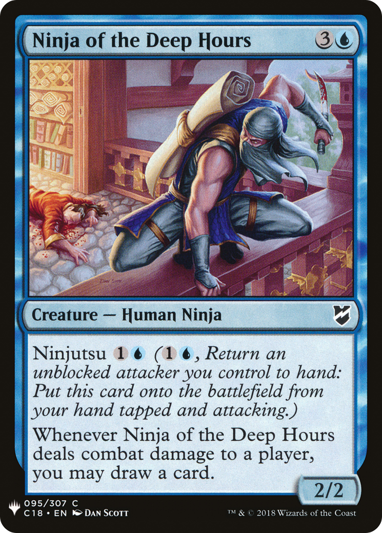 Ninja of the Deep Hours (LIST-C18-95) [Mystery Booster] The List MTG Single Wizards of the Coast