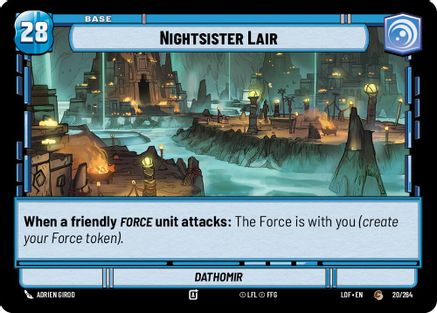Nightsister Lair // Force (020/264 // T03/T03) [Legends of the Force] Star Wars: Unlimited Single Disney