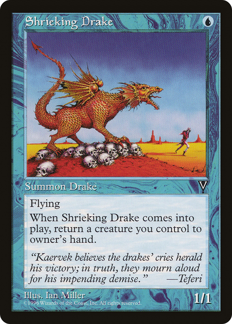 Shrieking Drake (VIS-) [Visions] MTG Single Wizards of the Coast