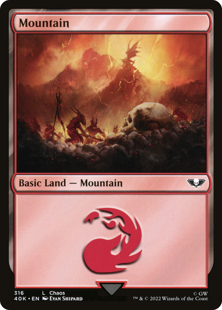 Mountain (40K-316) [Warhammer 40,000 Commander] MTG Single Wizards of the Coast