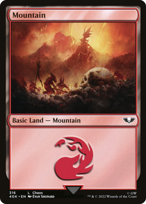 Mountain (40K-316) [Warhammer 40,000 Commander] MTG Single Wizards of the Coast