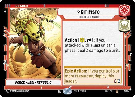Kit Fisto - Focused Jedi Master (011/264) [Legends of the Force] Star Wars: Unlimited Single Disney