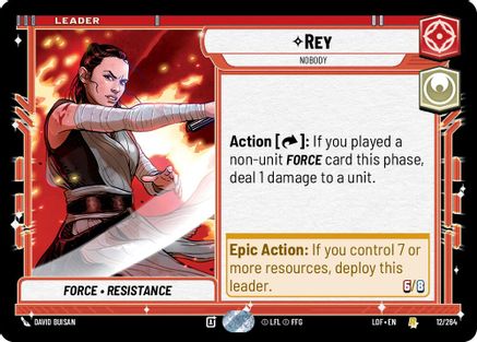 Rey - Nobody (012/264) [Legends of the Force] Star Wars: Unlimited Single Disney