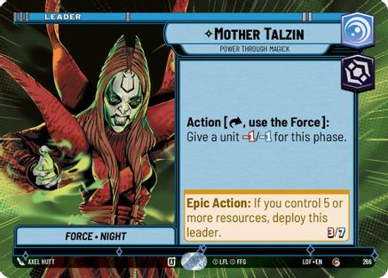 Mother Talzin - Power Through Magick (Hyperspace) (266) [Legends of the Force] Star Wars: Unlimited Single Disney