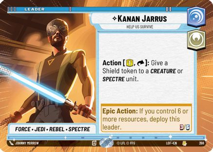 Kanan Jarrus - Help Us Survive (Hyperspace) (268) [Legends of the Force] Star Wars: Unlimited Single Disney