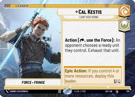 Cal Kestis - I Can't Keep Hiding (Hyperspace) (279) [Legends of the Force] Star Wars: Unlimited Single Disney