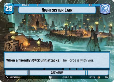 Nightsister Lair // Experience (Hyperspace) (284 // T01) [Legends of the Force] Star Wars: Unlimited Single Disney