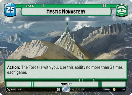 Mystic Monastery (Hyperspace) (286) [Legends of the Force] Star Wars: Unlimited Single Disney